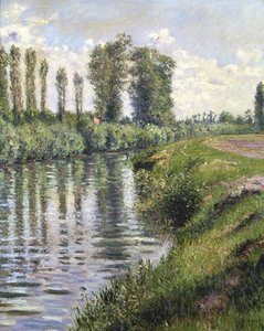 アルジャントゥイユのセーヌ川の小さな支店 作： Gustave Caillebotte
